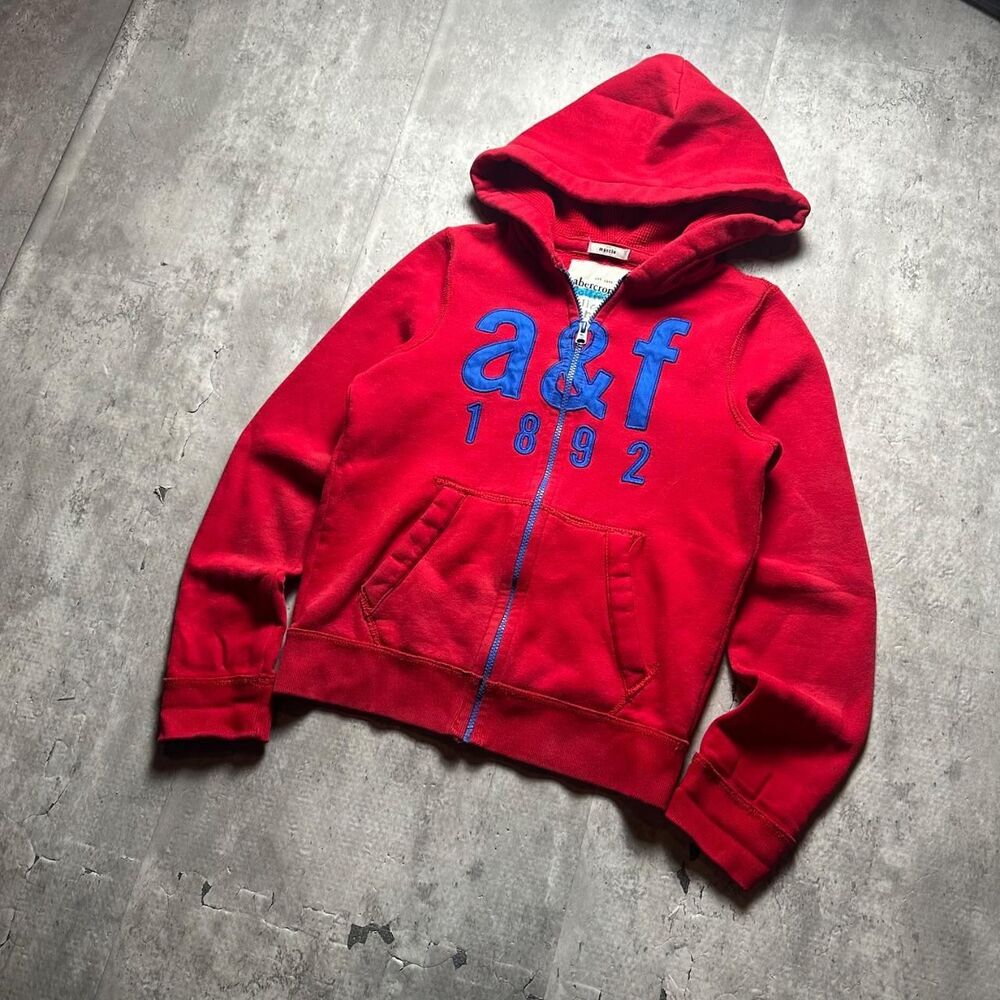 Abercrombie-fitch Men's Red Hoodie